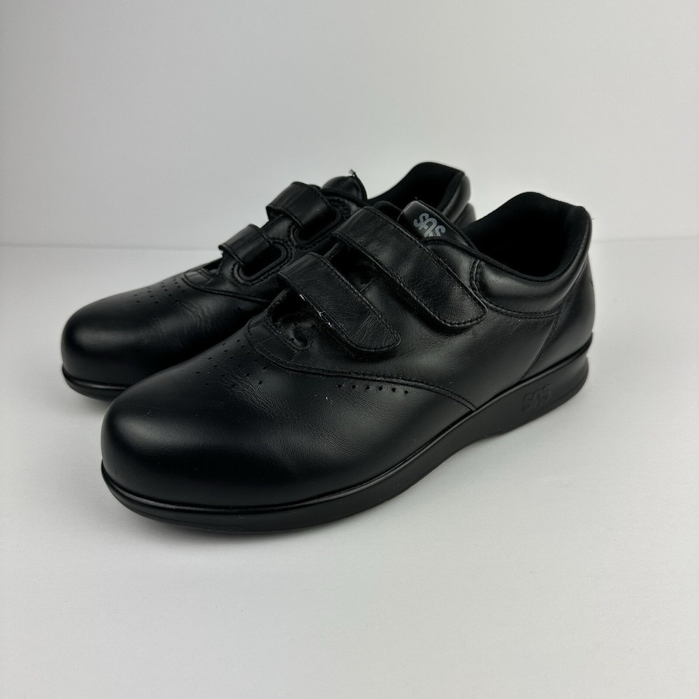 SAS VTO Shoes Comfort Double Strap Diabetic Orthopedic Black Women Size 7 W